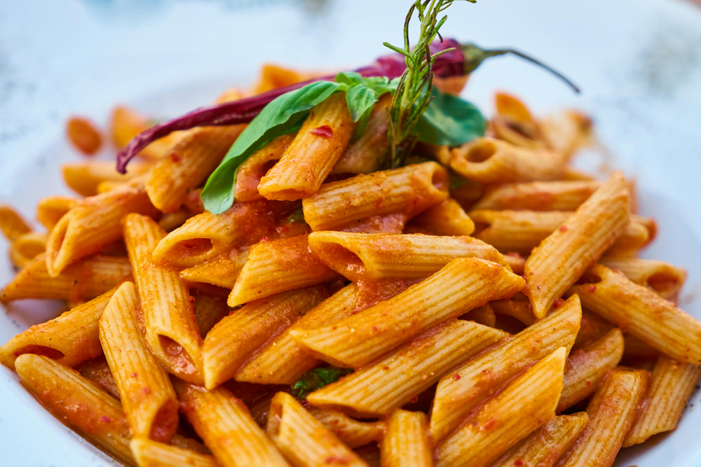 Penne with marinara is just one great tasting and healthy option at Ron's Original Bar & Grille.